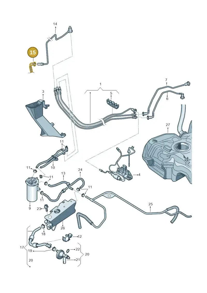 1T0201418C — Skoda Yeti (2013-2017) diagram 634201250, position 15