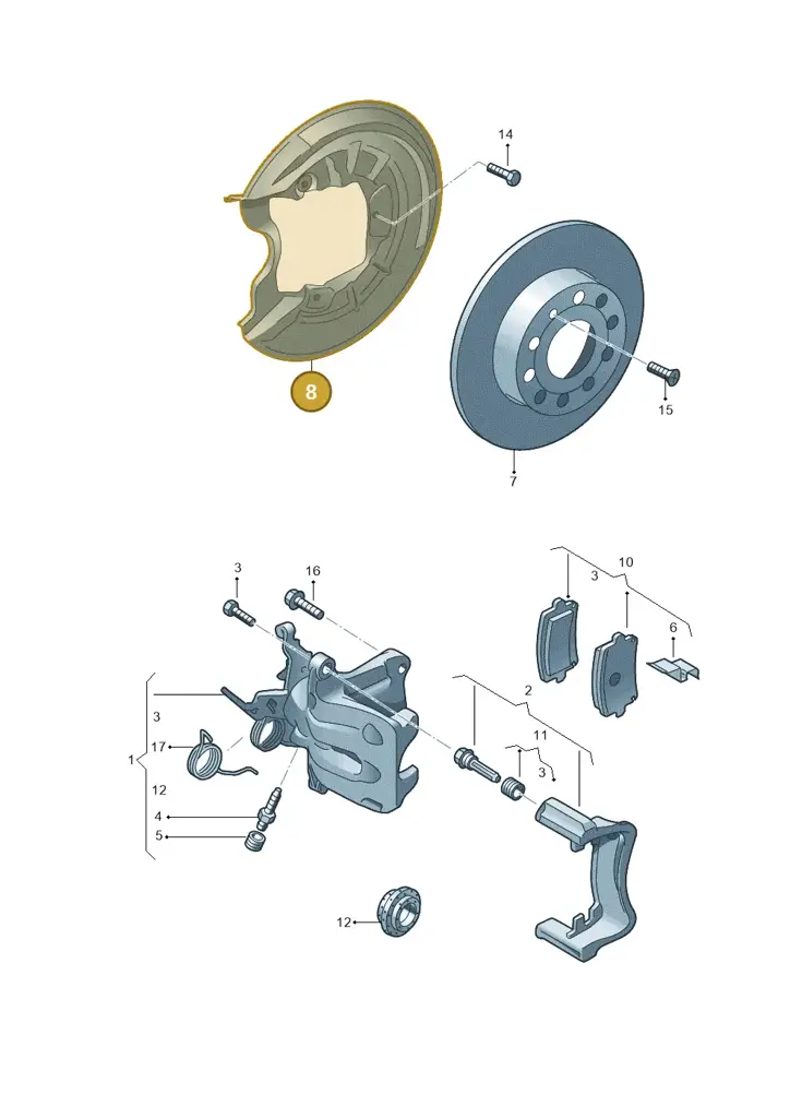 1T0615612B — Skoda Superb (2013-2015) diagram 694615600, position 8