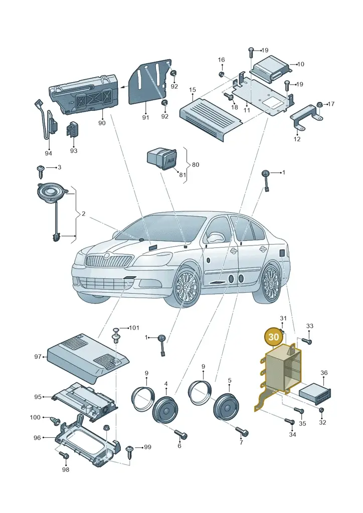 1Z0035227 — Skoda Octavia (2017-2020) diagram 753000040, position 30