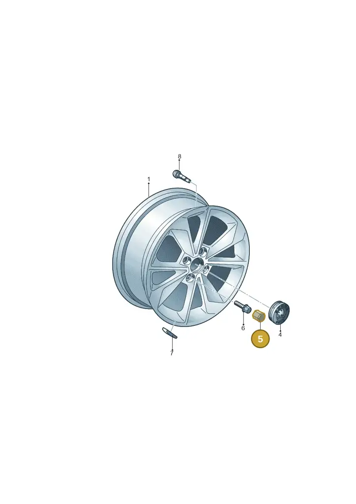 1Z0601173UZ7 — Skoda Citigo (2019-2021) diagram 727601060, position 5