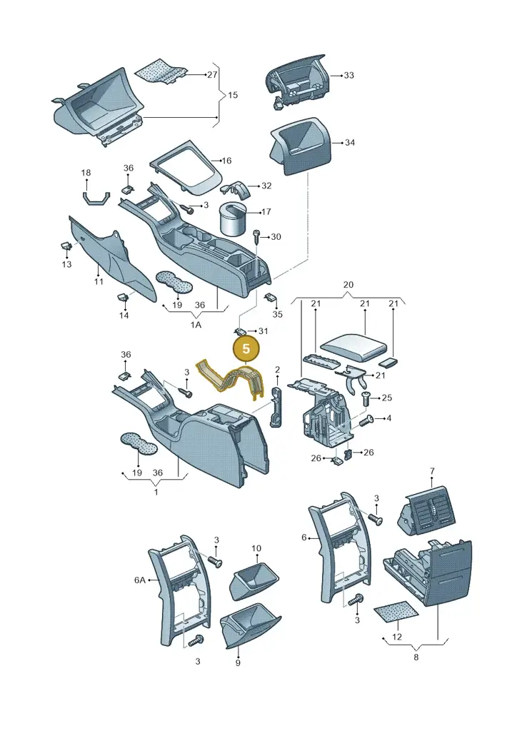 1Z07131879B9 — Skoda Yeti (2013-2017) diagram 666863600, position 5