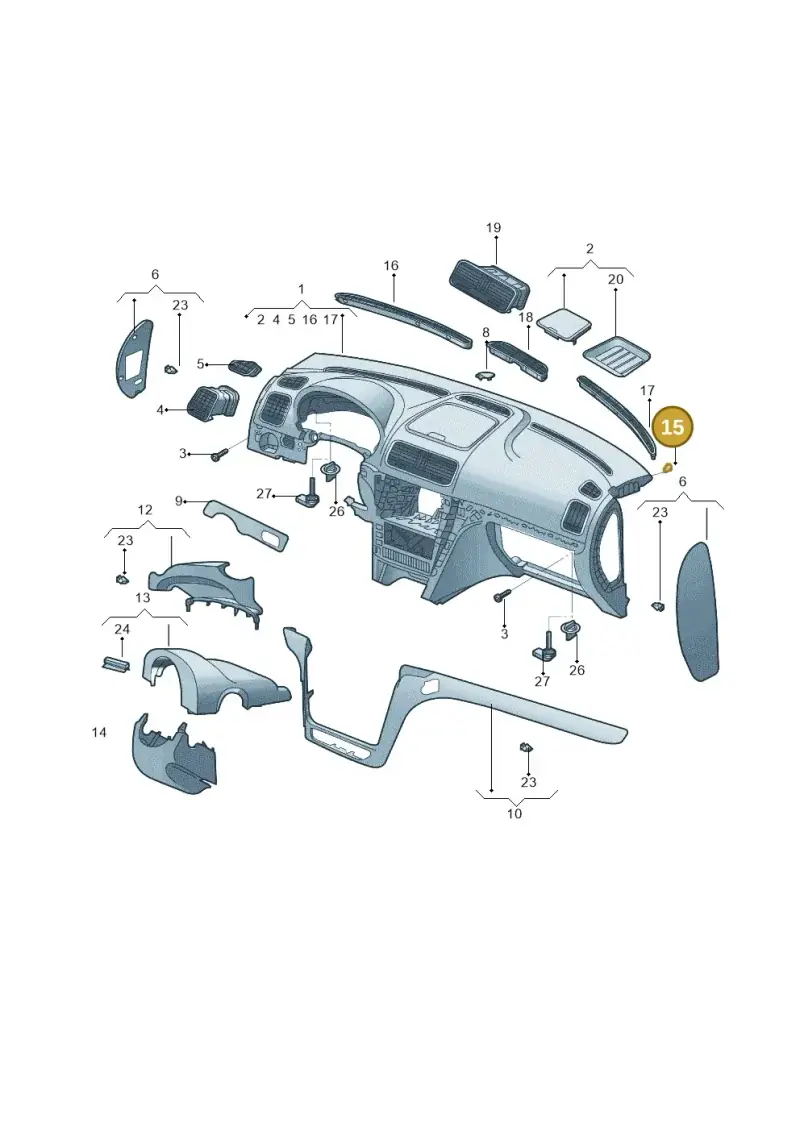 1Z0807263 — Skoda Yeti (2013-2017) diagram 767857100, position 15