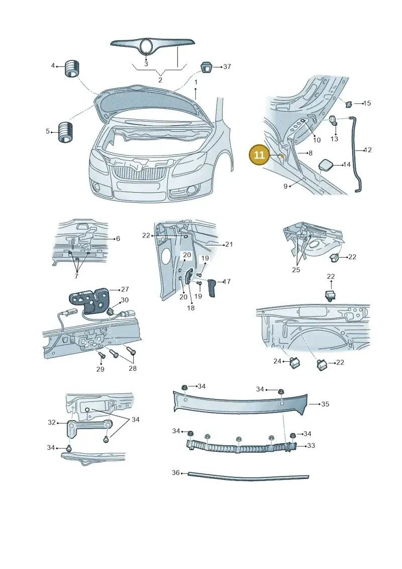 1Z0823429 — Skoda Roomster (2010-2015) diagram 481823100, position 11