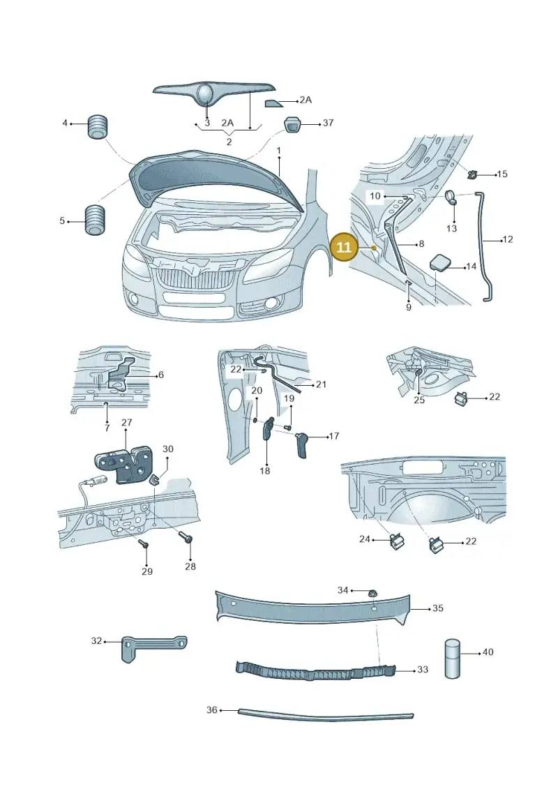 1Z0823429 — Skoda Fabia Jingrui (2008-2014) diagram 662823100, position 11