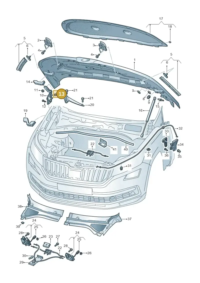 1Z0823429 — Skoda Kodiaq (2018-2022) diagram 804823000, position 13