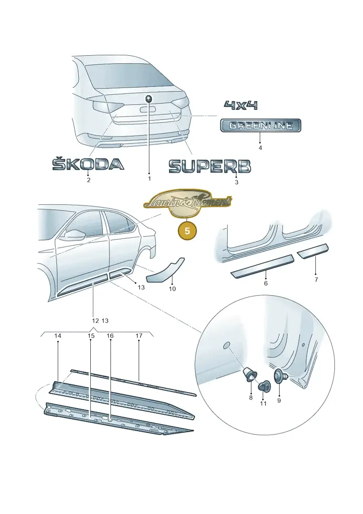 1Z08534322ZZ — Skoda Superb Combi (2015-2024) diagram 851000010, position 5