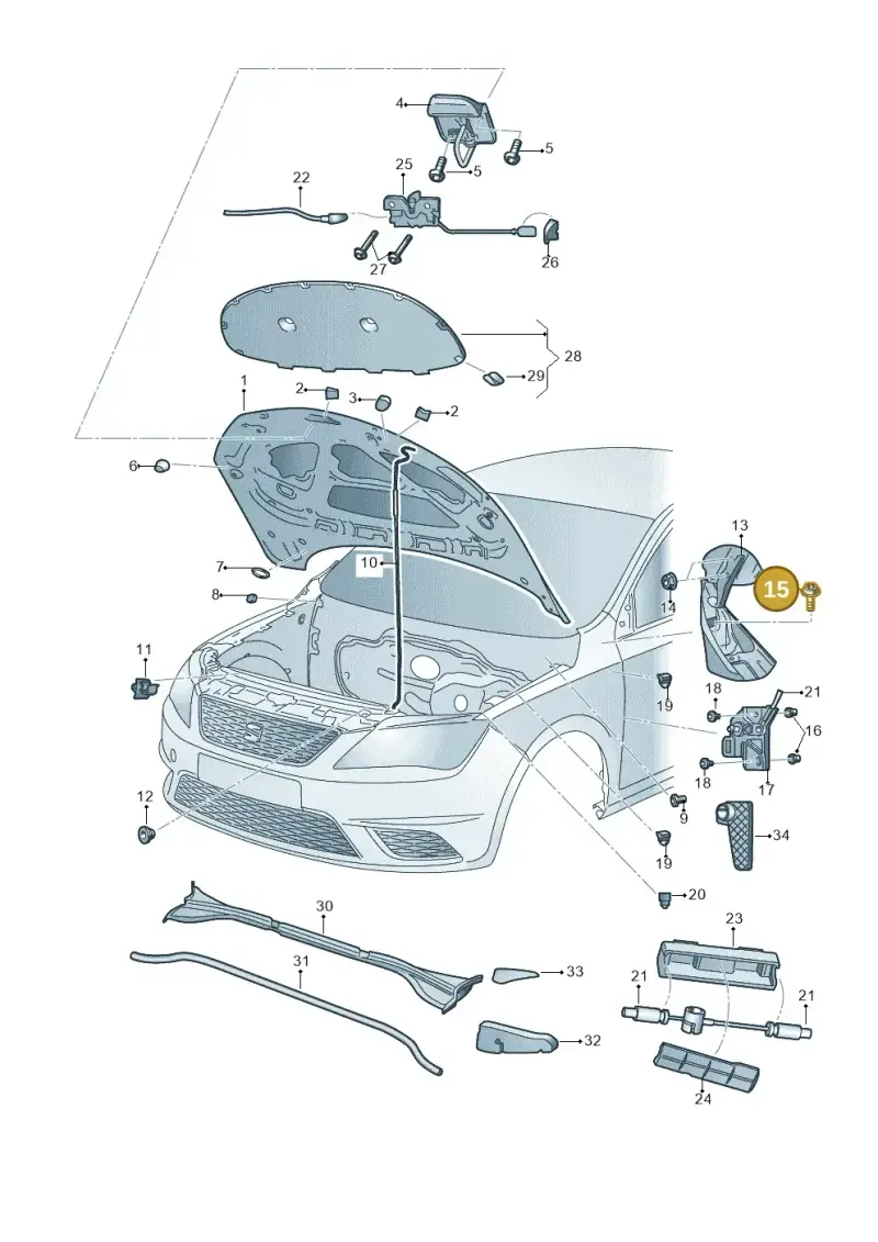 1Z0860505D — SEAT Toledo (2015-2019) diagram 742823000, position 15