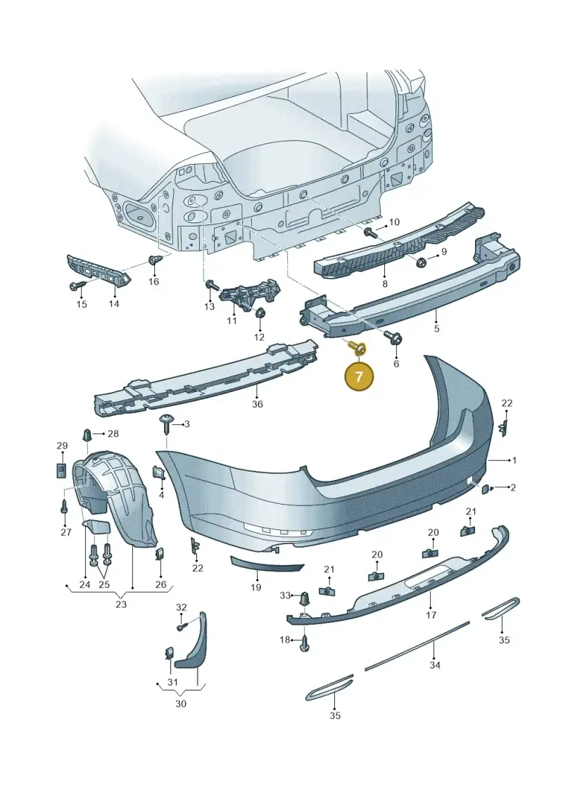 1Z0860505D — Skoda Superb Combi (2015-2024) diagram 851807500, position 7