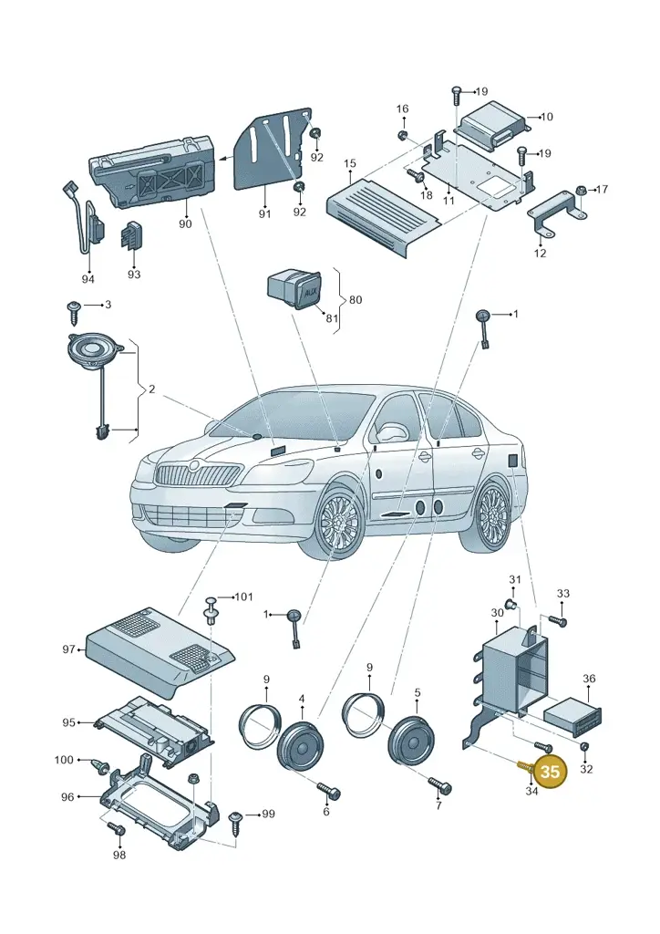 1Z0860505H — Skoda Octavia (2017-2020) diagram 753000040, position 35