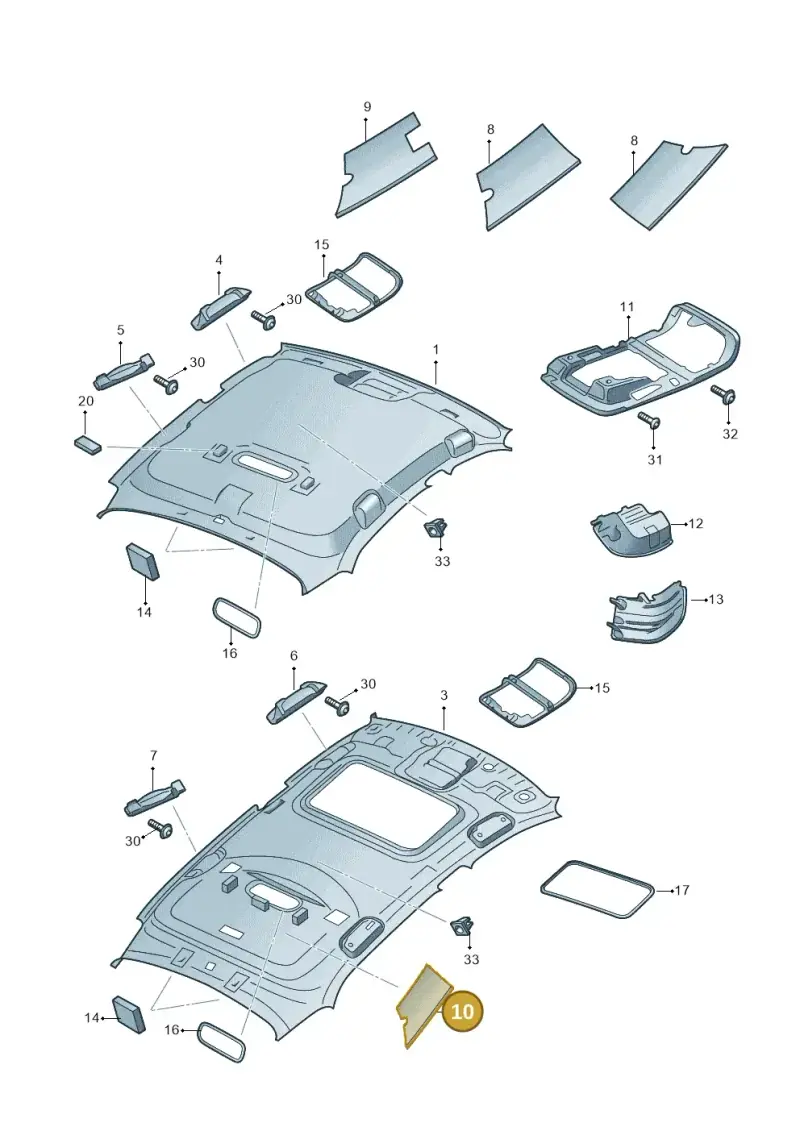 1Z0867817F — Skoda Superb (2013-2015) diagram 632867550, position 10