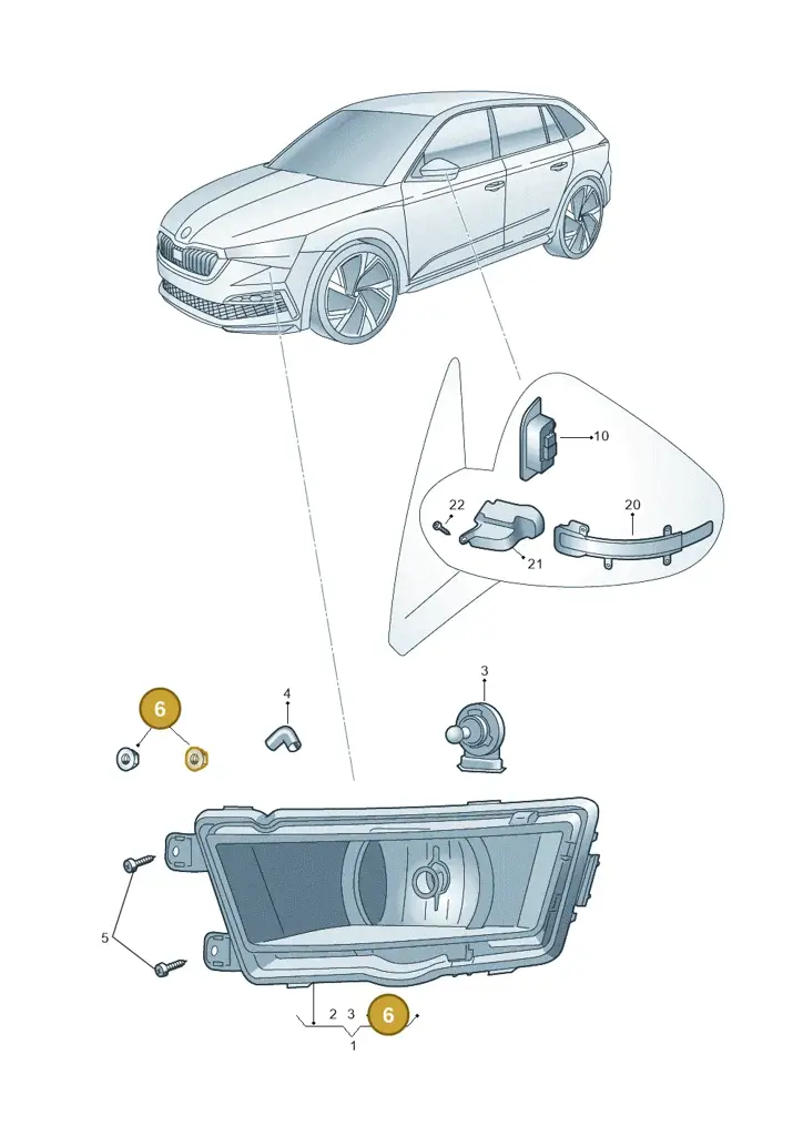 1Z0941131E — Skoda Fabia (2021-) diagram 584941040, position 6