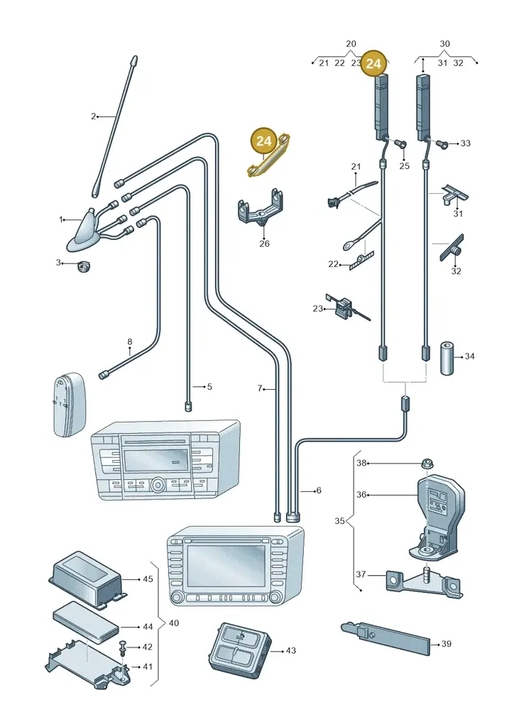 1Z0971829 — Skoda Octavia (2017-2020) diagram 805035025, position 24