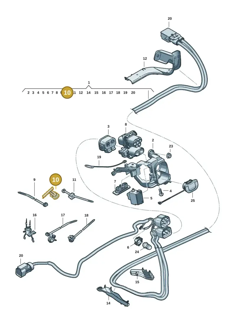 1Z0971848E — Skoda Superb Combi (2023-) diagram 3j0970150, position 10