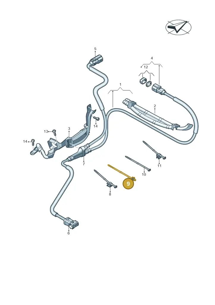 1Z0971850C — Audi Q8 e-tron (2018-2025) diagram 586970100, position 9