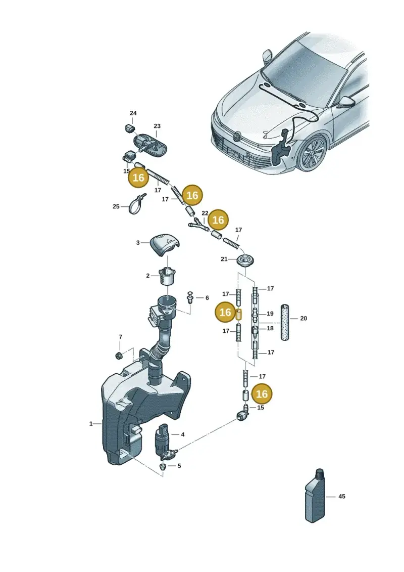 2D0955962 — Skoda Superb Combi (2023-) diagram 3j0955100, position 16