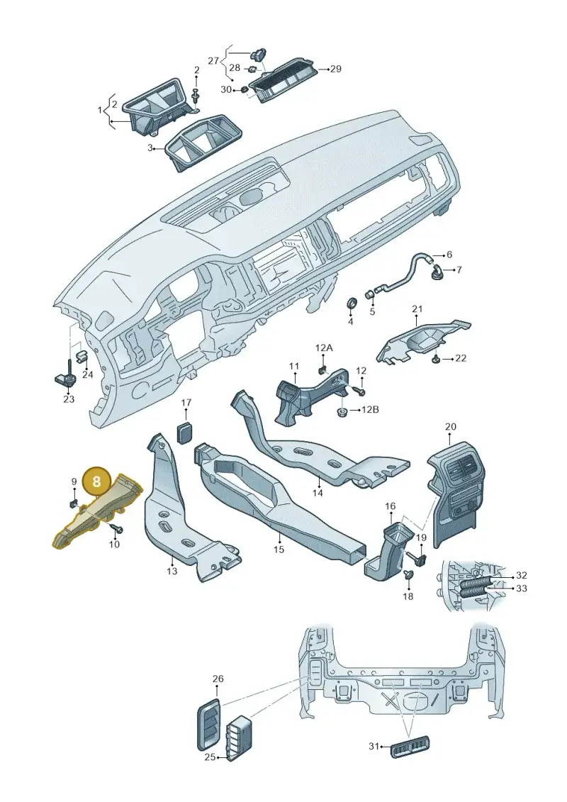 2G2819151A — Skoda Kamiq (2019-) diagram 584819010, position 8