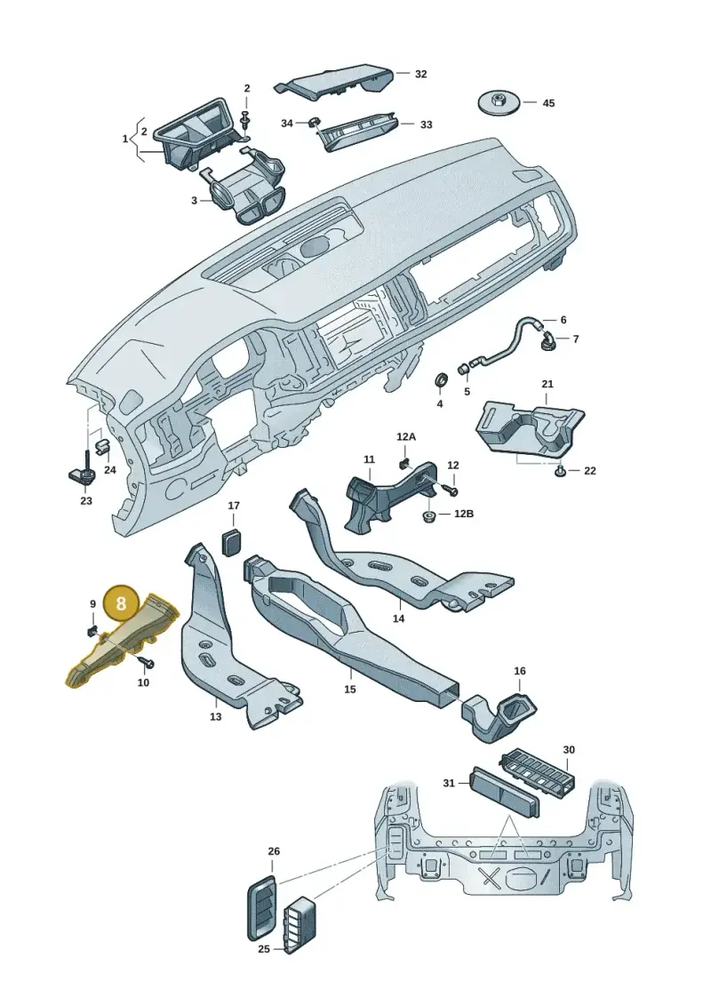 2G2819151A — Skoda Fabia (2021-) diagram 6vn819010, position 8