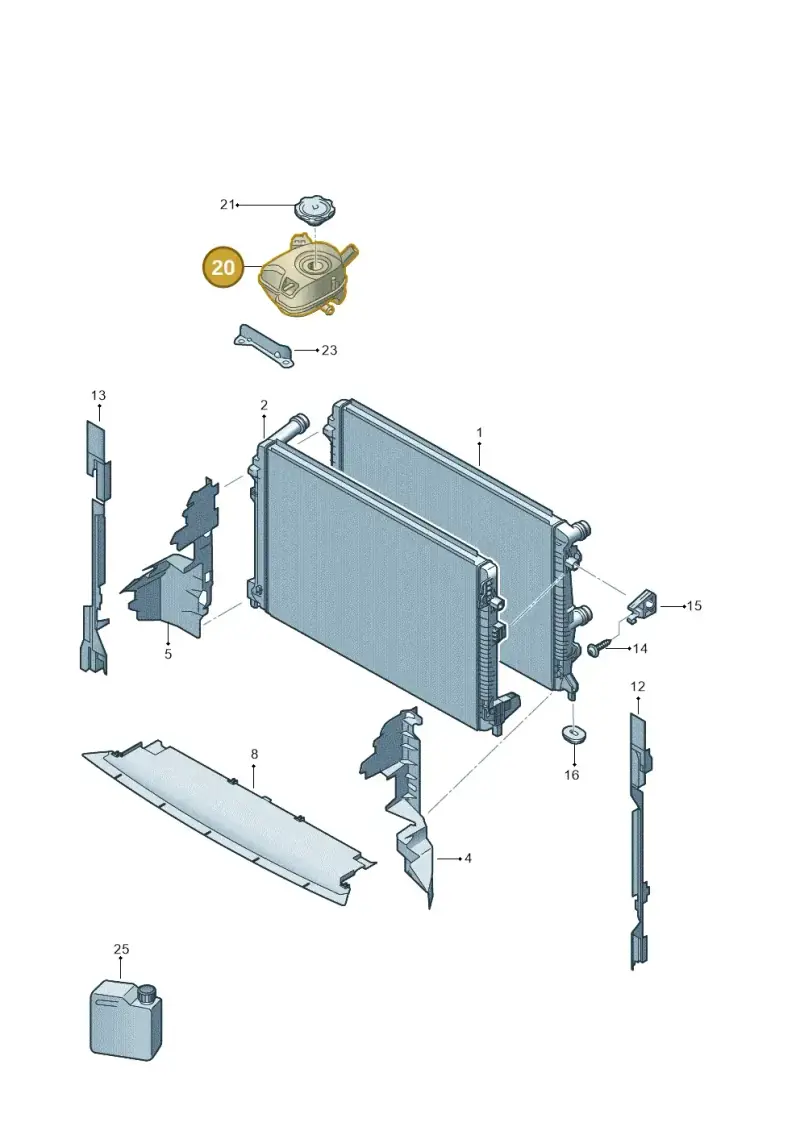 2Q0121407D — Skoda Fabia (2021-) diagram 837122011, position 20