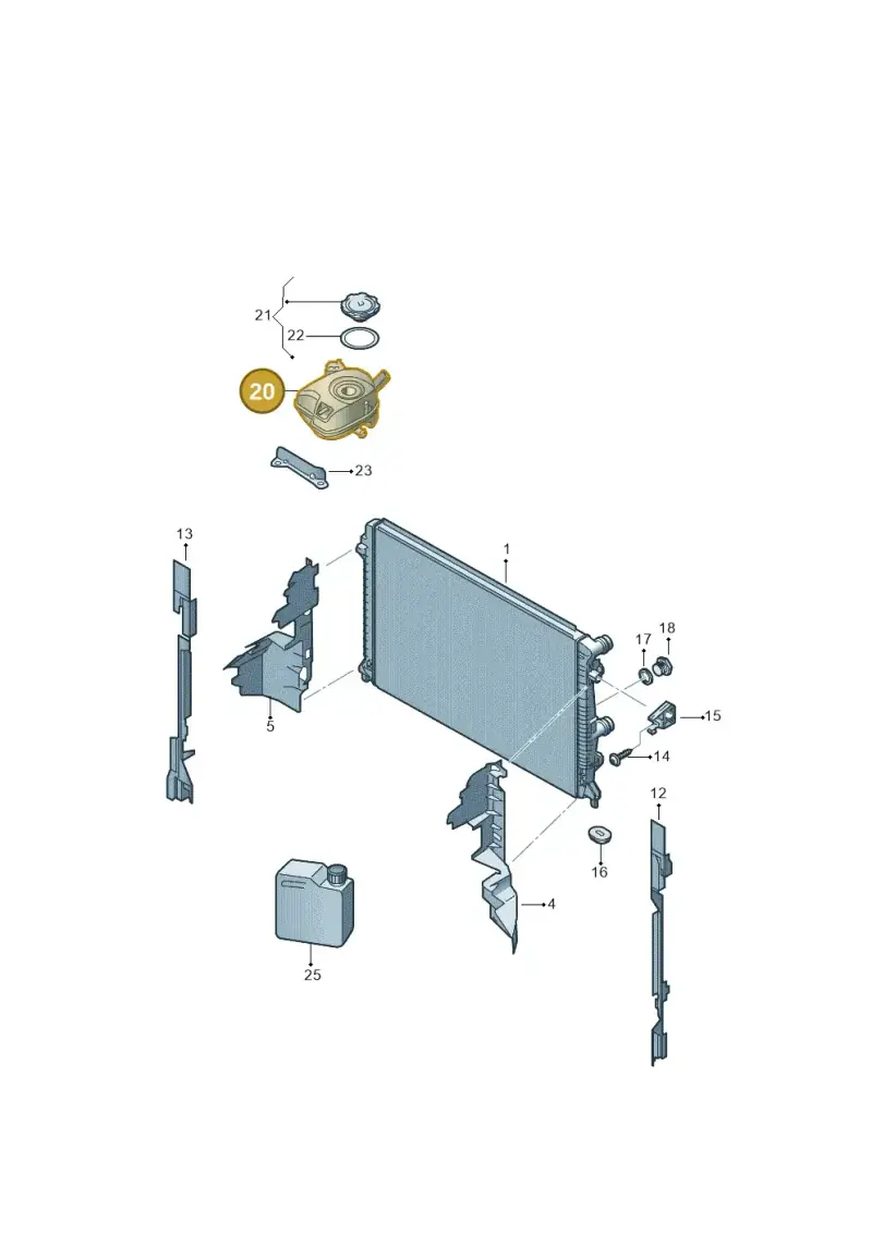 2Q0121407D — Skoda Fabia (2021-) diagram 837121030, position 20