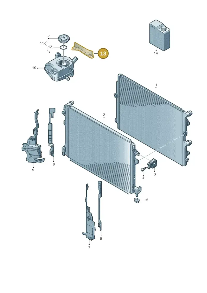 2Q0121409 — Skoda Fabia (2021-) diagram 837122030, position 13