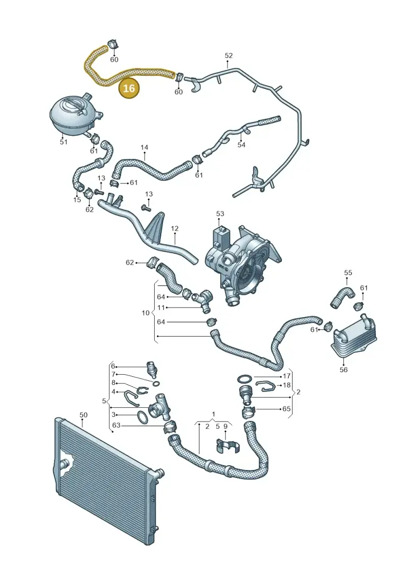 2Q0121447A — Skoda Octavia (2019-2024) diagram 850121320, position 16