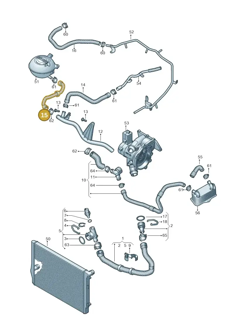 2Q0122109F — Skoda Octavia (2019-2024) diagram 850121320, position 15