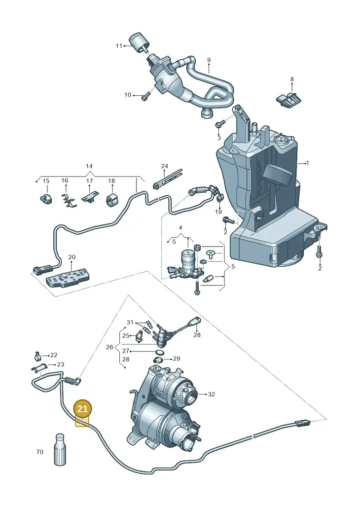 2Q0131984A — Skoda Kamiq (2019-) diagram 837254000, position 21