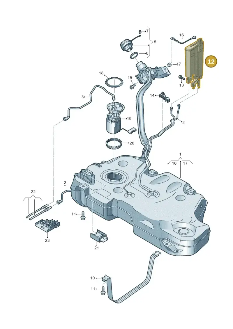 2Q0201801 — Skoda Fabia (2021-) diagram 837201400, position 12