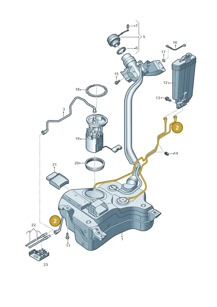 2Q0201997F — Skoda Kamiq (2019-) diagram 837201055, position 2