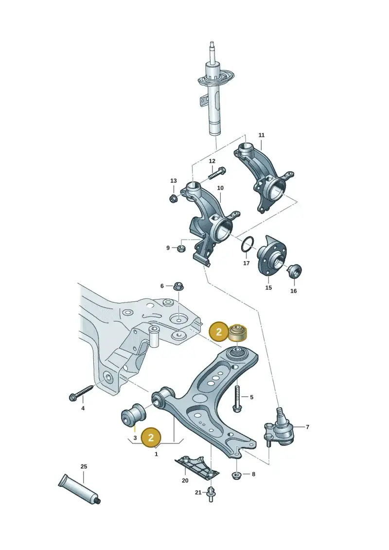 2Q0407183B — Skoda Fabia (2021-) diagram 837407001, position 2