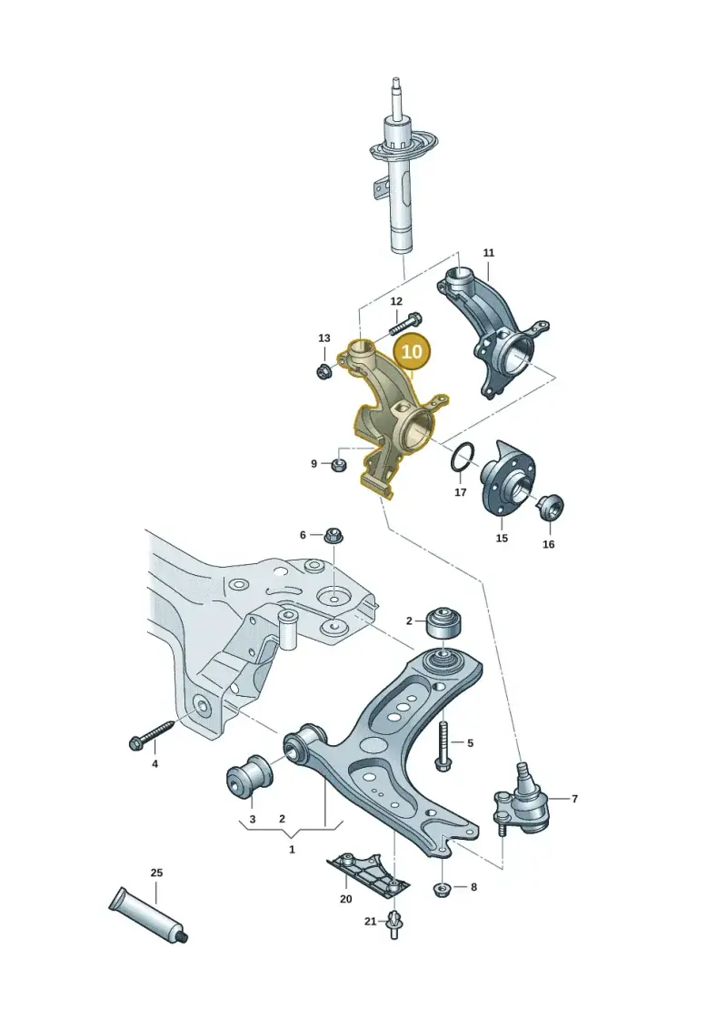 2Q0407255AF — Skoda Fabia (2021-) diagram 837407001, position 10