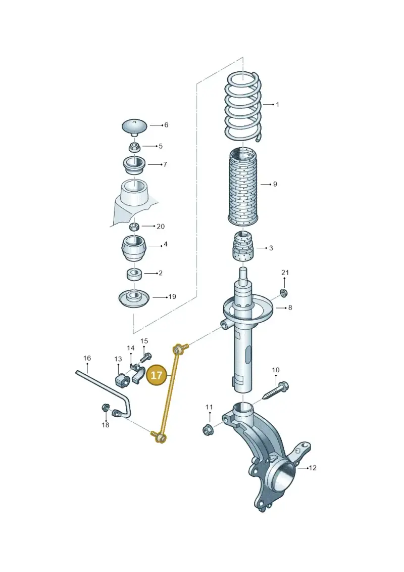 2Q0411315B — Skoda Rapid (2012-2022) diagram 608411010, position 17