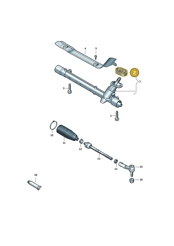2Q0423187A — Skoda Fabia (2021-) diagram 62i423100, position 2