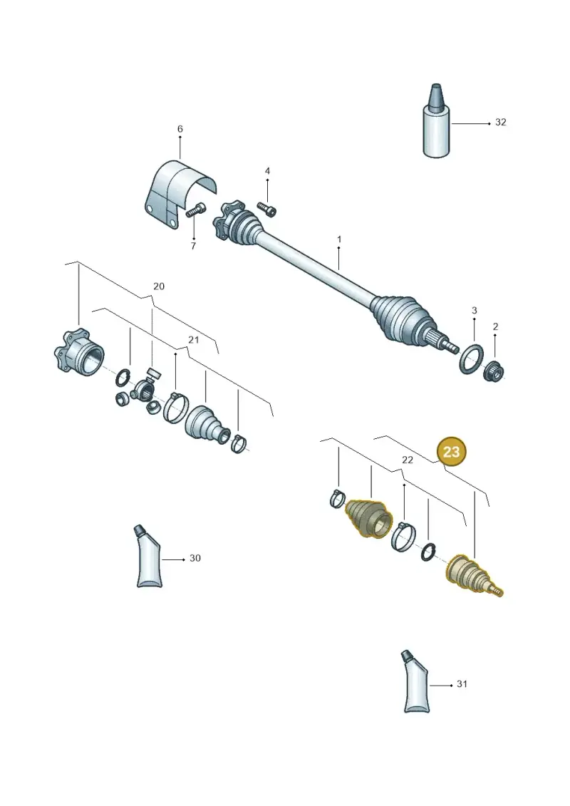 2Q0498099CX — Skoda Kamiq (2019-) diagram 581407022, position 23