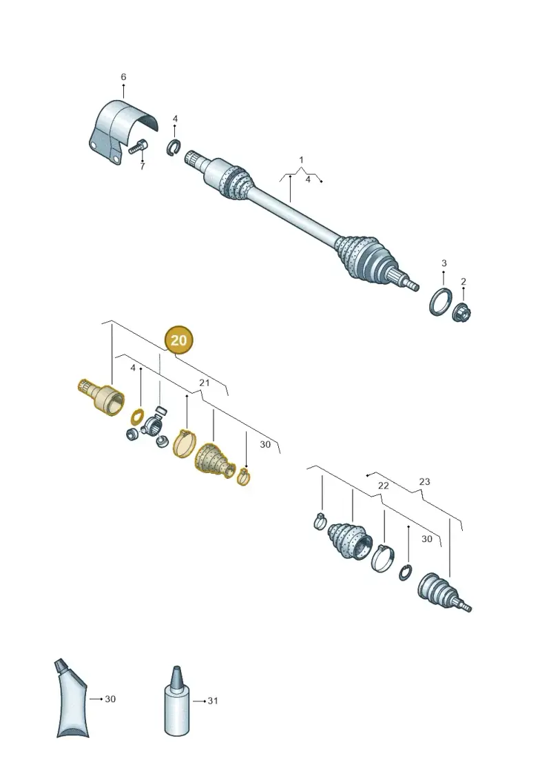 2Q0498104D — Skoda Fabia (2021-) diagram 837407240, position 20