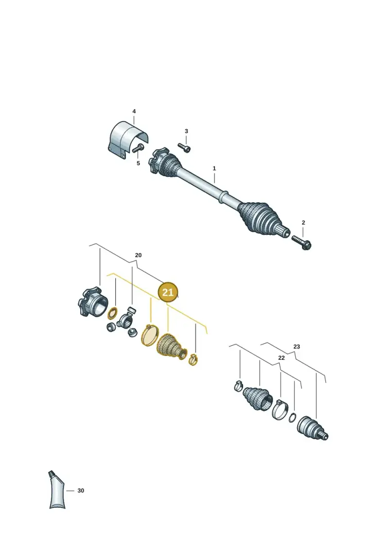 2Q0498201C — Skoda Octavia (2019-2024) diagram 5h0407020, position 21