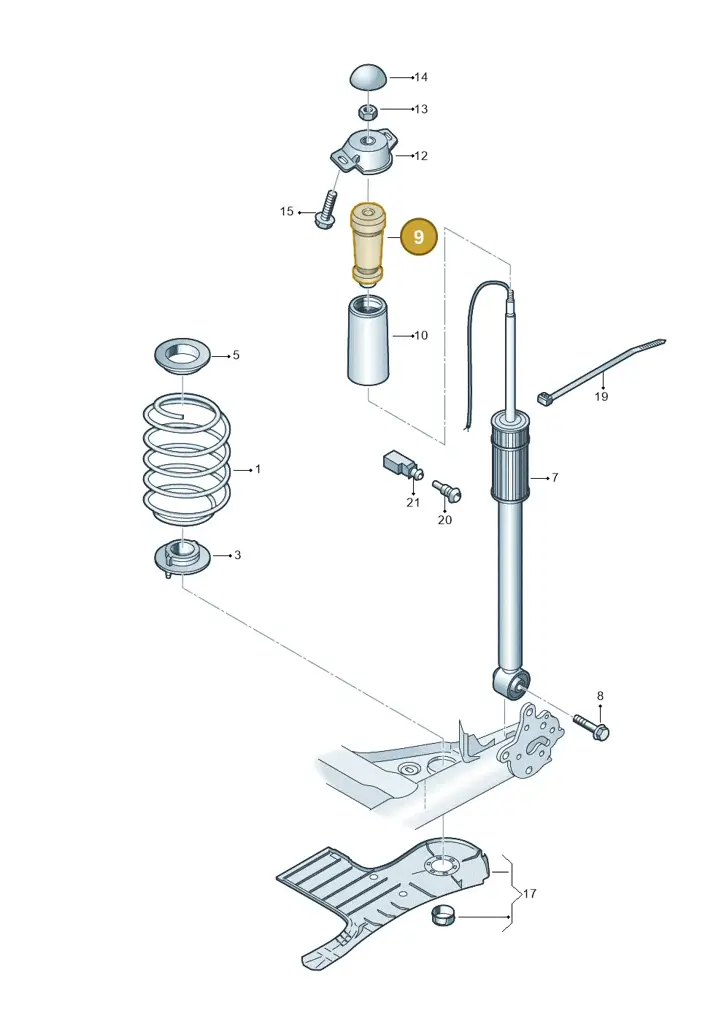 2Q0511357A — Skoda Kamiq (2019-) diagram 837511100, position 9