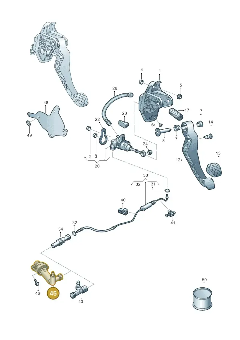 2Q0721261E — Skoda Fabia (2021-) diagram 837721250, position 45