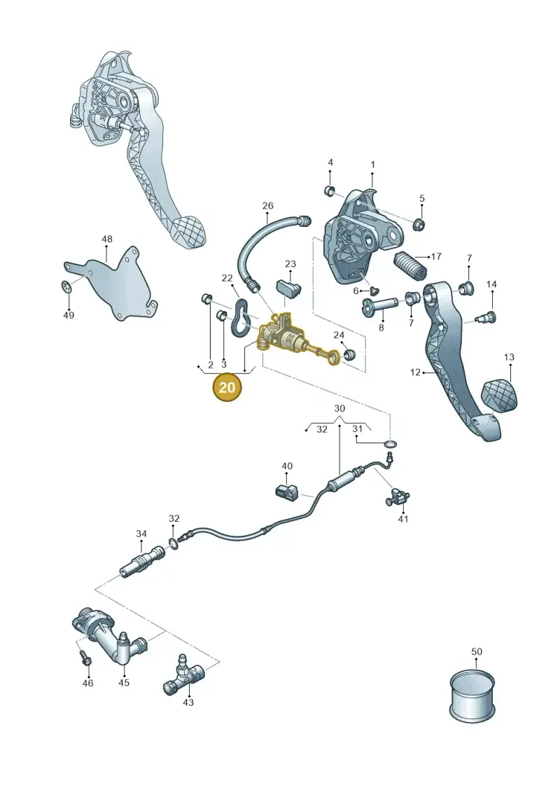 2Q0721405 — Skoda Fabia (2021-) diagram 837721250, position 20