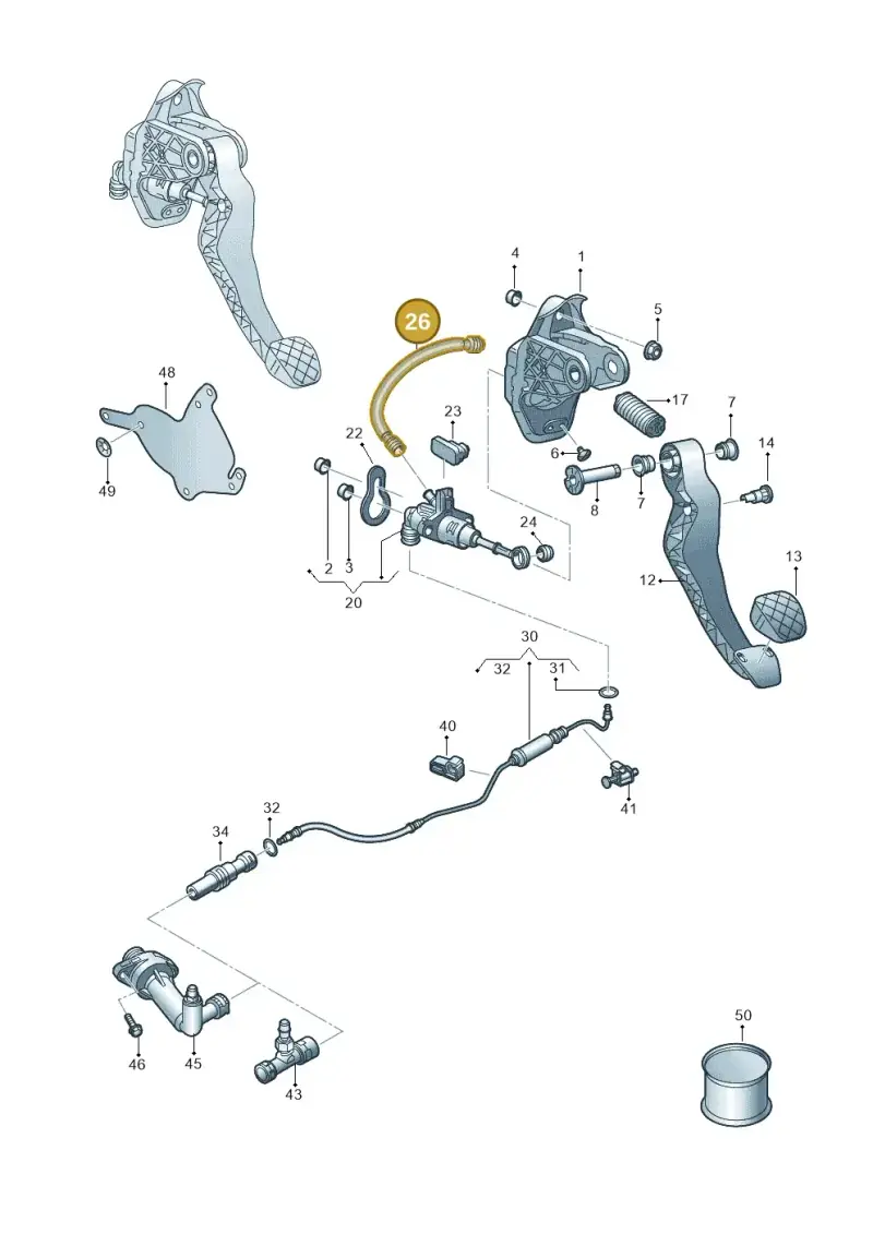 2Q0721453B — Skoda Fabia (2021-) diagram 837721250, position 26