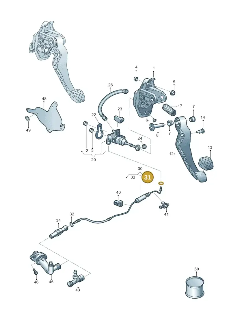 2Q0721741A — Skoda Fabia (2021-) diagram 837721250, position 31