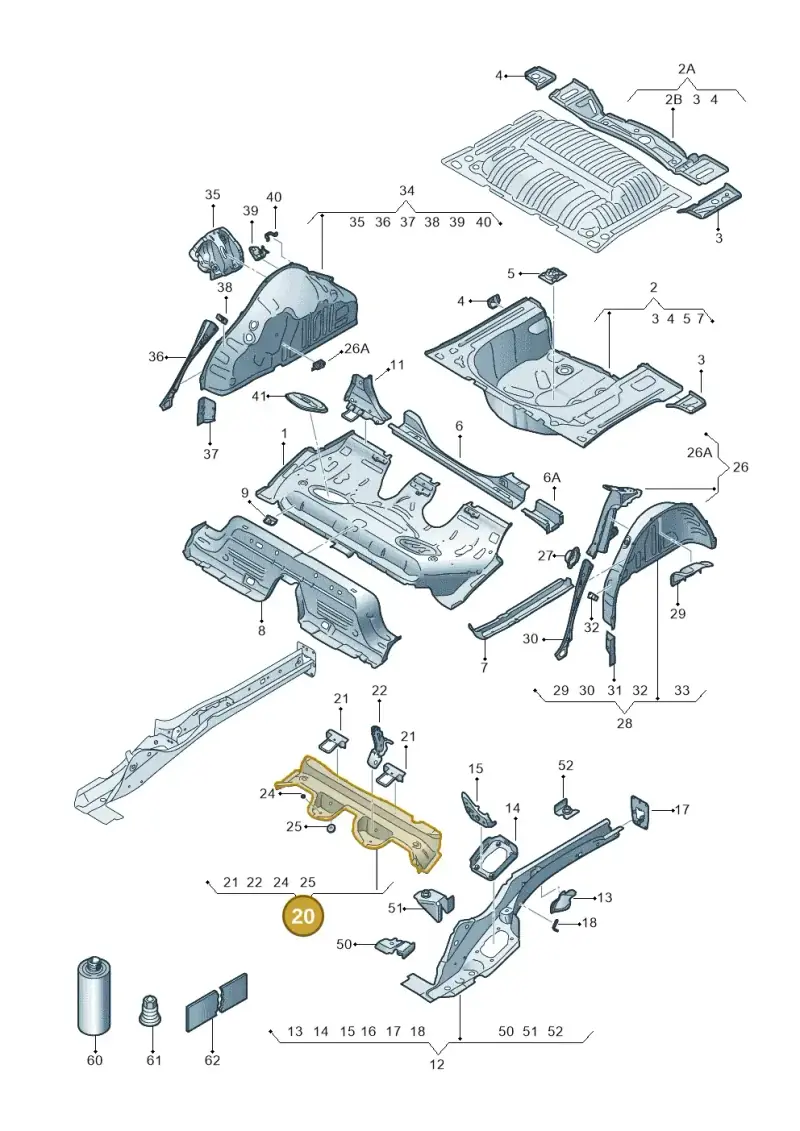 2Q0803531A — Skoda Kamiq (2019-) diagram 584803010, position 20