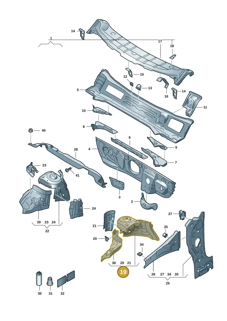 2Q0805115 — Skoda Fabia (2021-) diagram 6vn805050, position 19