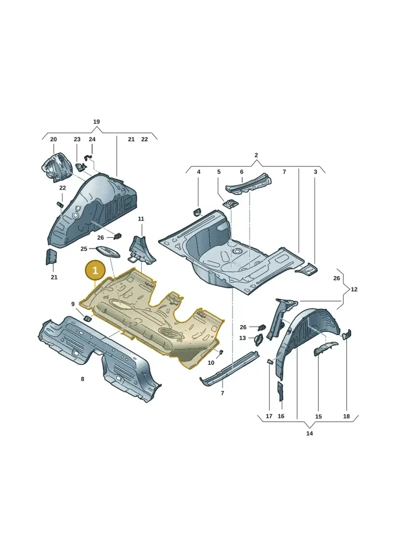 2Q0813115C — Skoda Fabia (2021-) diagram 6vn803030, position 1