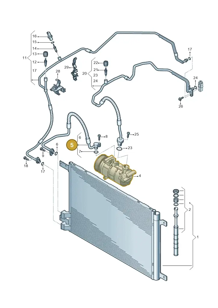 2Q0816721C — Skoda Kamiq (2019-) diagram 837260400, position 5