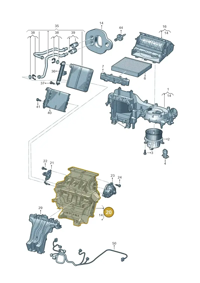 2Q0819353B — Skoda Kamiq (2019-) diagram 587819100, position 20