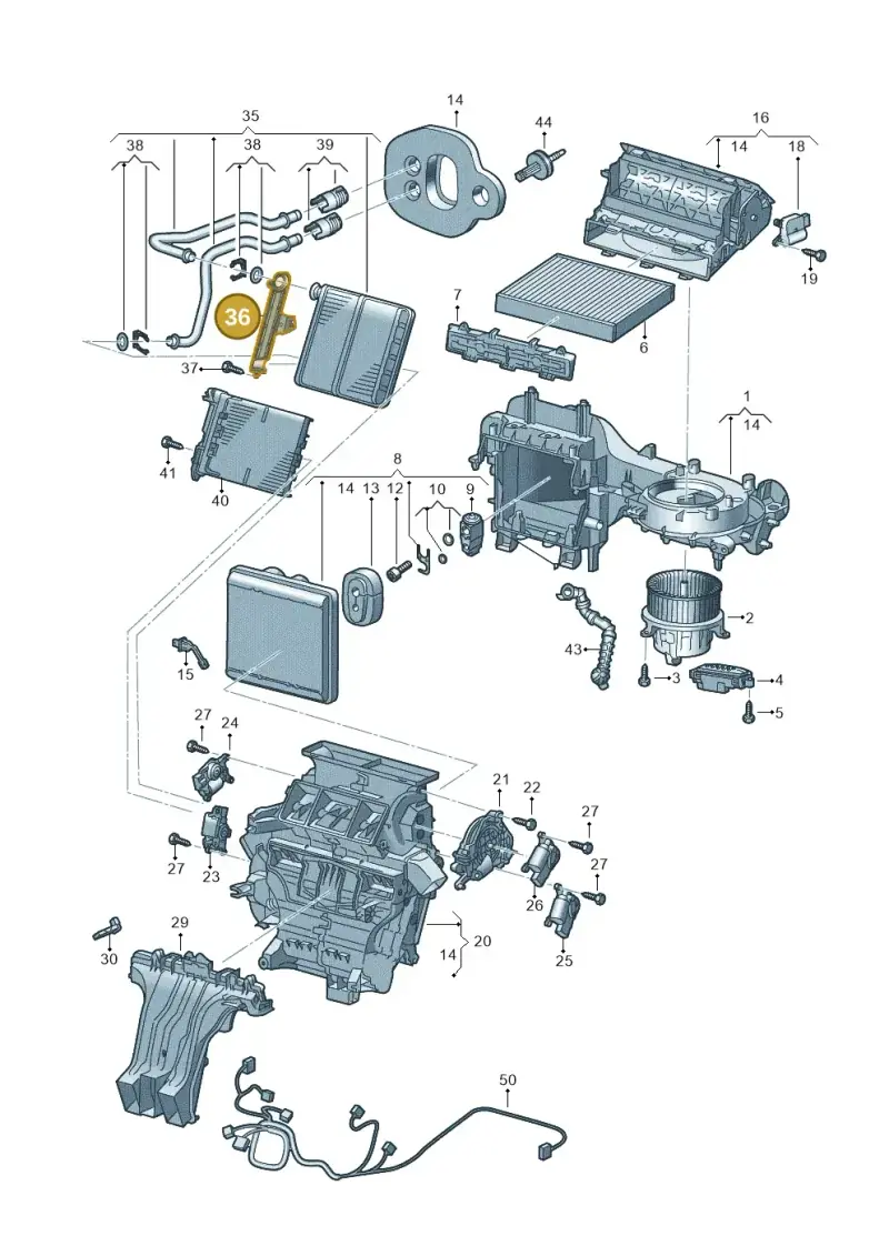 2Q0819422B — Skoda Fabia (2021-) diagram 587820200, position 36