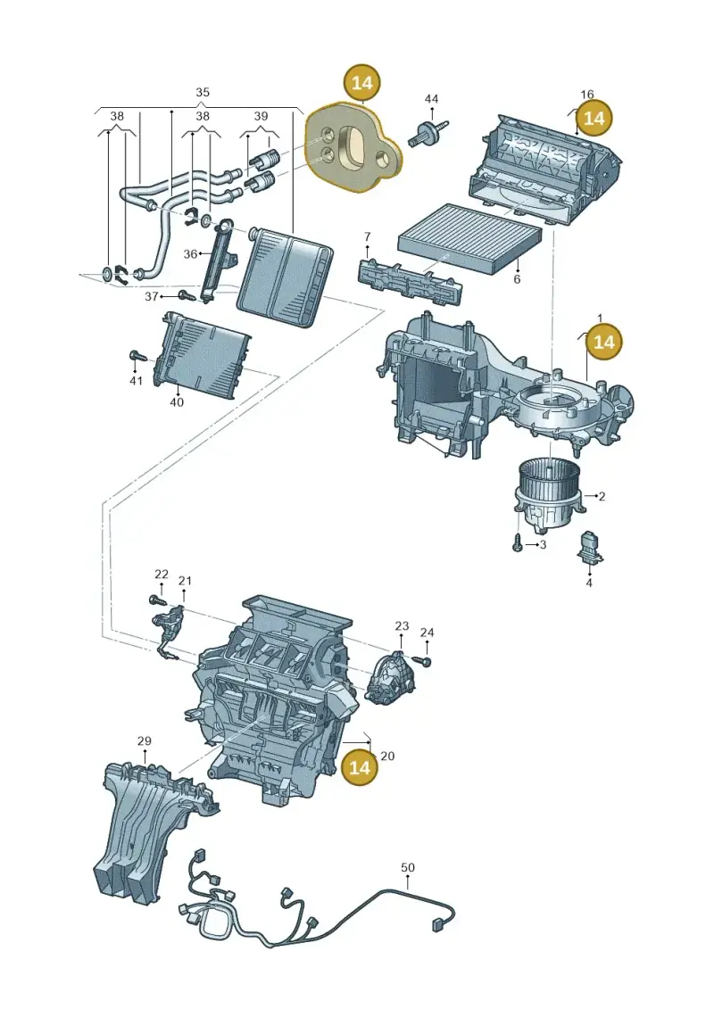2Q0820061E — Skoda Fabia (2021-) diagram 587819100, position 14