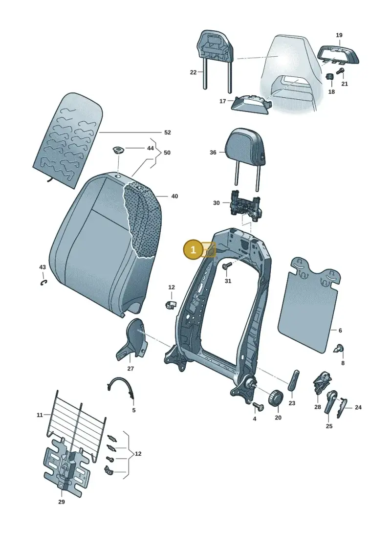 2Q0881046A — Skoda Fabia (2021-) diagram 6vn881050, position 1
