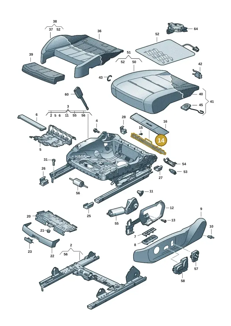 2Q0881545 — Skoda Kodiaq (2024-) diagram 3j0881100, position 14